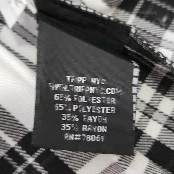 90s Y2K Tripp NYC Black and White Plaid Pleated Micro Mini Skirt - Picture 6 of 7
